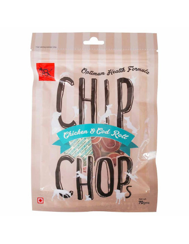 CHIP CHOPS Chip Chops Chicken & Codfish Rolls, 70gm