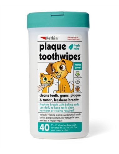 Petkin-Plaque Toothwipes