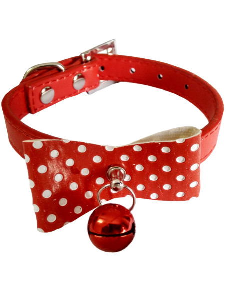 Pawzone Red Stylish Cat Collar with Bell