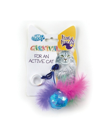 Pet Brands Carnival Cat Ball and Feather 