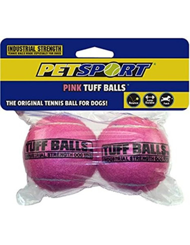 Petsport Pink Tuff Balls 2 PK, 7 cm