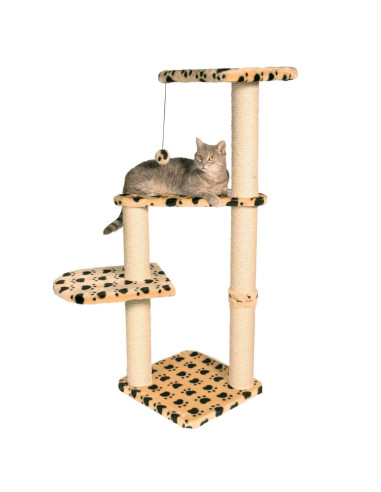 Trixie Atlea Scratching Post, Beige with paw prints