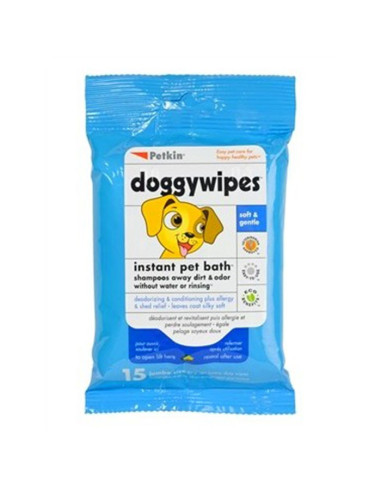 Petkin , doggy wipes 15 wipes