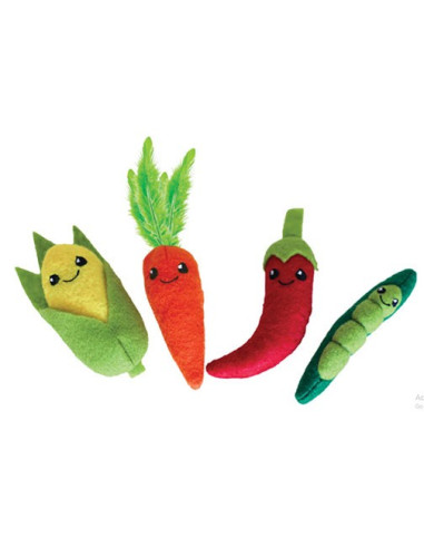 Petsports,  Fresh Veggies Felted Cat Toy Assorted, 10 cm